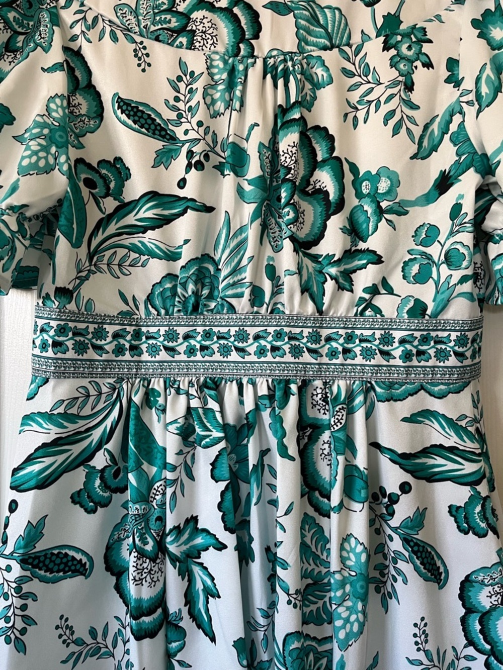 Lai Meng Five Cats Women's Puff Sleeve V-Neck Print Split Mini Dress, XS, NWT - Picture 12 of 13